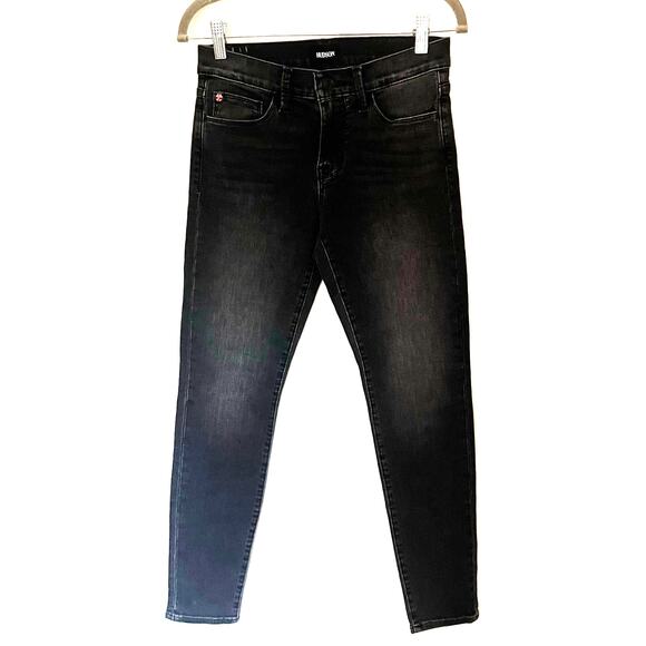 HUDSON Natalie Ridley Womens Jeans Sz 25 Black Skinny Goth Midrise Ankle - Picture 14 of 14
